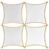 Image de Miroir mural géométrique en métal doré 68x3,5x68 cm