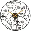 Image de Reloj redondo de pared caras en metal negro ø cm 50x3,5