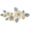 Image de Panneau décoratif 3d fleurs en métal multicolore 134,6x7,6x69,9 cm