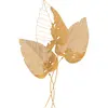Image de Panneau décoratif 3d feuilles en métal doré 53x4x84,5 cm