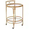 Image de Chariot rond en métal marron ø 51x74 cm