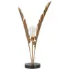 Image de Lampe de table en métal doré avec feuilles ø cm 26x65