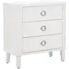 Image de Commode avec 3 tiroirs en bois blanc 81x40x84 cm