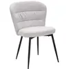 Image de Lot de 2 chaises en tissu gris et pieds en métal 58x60,5x85 cm