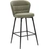 Image de Lot de 2 tabourets de bar en tissu vert 52x59x108 cm