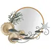 Image de Miroir mural avec poissons en métal multicolore 88,9x7,6x65,4 cm