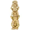 Image de Singe en résine doré ø 10,5x30 cm