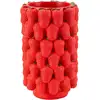 Image de Vase en résine rouge composé de fraises ø 20x32 cm