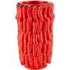 Image de Vase en résine rouge composé de piments ø 20x34 cm