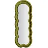 Image de Miroir mural en velours vert 60x4x160 cm