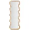 Image de Miroir mural en velours beige cm 60x6x160