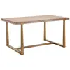 Image de Table rectangulaire en bois et métal marron 150x90x78 cm