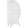 Image de Meuble 2 portes en bois blanc 60x32x133 cm