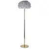 Image de Lampadaire avec plumes grises cm ø 43x170