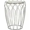 Image de Petite table en métal argenté Ø 47,5x61,5 cm
