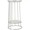 Image de Petite table en métal argenté ø 40x76 cm