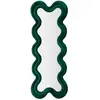 Image de Miroir mural en velours vert 58x4x160 cm