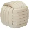Image de Pouf en tissu softy 45 x 45 x 45 cm crème
