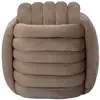 Image de Pouf tissé en velours gris 45x45x45 cm