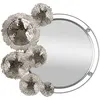 Image de Miroir mural en métal argenté 85x7x80,6 cm