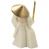 Image de Samouraï en résine beige et dorée 14x9x24,5 cm