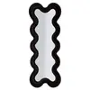 Image de Miroir mural avec cadre en velours noir cm 58x4x160