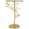 Image de Petite table en métal doré et verre cm ø 38x60