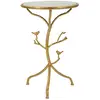 Image de Table basse en métal doré et marbre cm ø 38x60