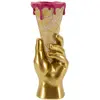 Image de Vase à fleurs multicolore en forme de cornet de glace 12,5x11x31 cm
