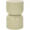 Image de Table basse en métal crème brillant, ø 31 x 46 cm