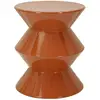 Image de Table basse en métal orange brillant ø 37,5 x 45 cm