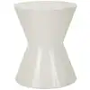 Image de Table basse en métal blanc brillant, ø 45 x 55 cm