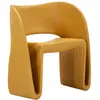 Image de Fauteuil d'extérieur en polyéthylène jaune 65 x 57,5   x 76 cm