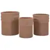 Image de Vases extérieur en résine rouje, set 3 pcs Ø 41,5×50 36×45 30,5×39,5