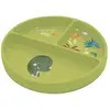 Image de Assiette en silicone dinosaure en silicone vert 18x3,4 cm