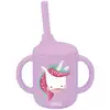 Image de Gobelet en silicone licorne en silicone violet 10,7x10x6,1 cm
