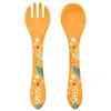 Image de Couverts en silicone lion en silicone jaune 14 cm