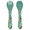 Image de Couverts en silicone renard en silicone vert 14 cm