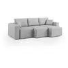 Image de Canapé avec 3 assises en tissu imperméable 245 cm gris clair
