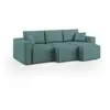 Image de Canapé avec 3 assises en tissu imperméable 245 cm vert pétrole