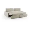 Image de Canapé avec pouf amovible 160 cm crème