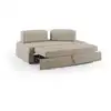 Image de Canapé avec pouf amovible 160 cm beige