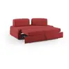 Image de Canapé avec pouf amovible 160 cm rouge