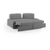 Image de Canapé avec pouf amovible 160 cm gris