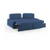 Image de Canapé avec pouf amovible 160 cm bleu