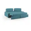 Image de Canapé avec pouf amovible 160 cm bleu ciel