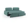 Image de Canapé avec pouf amovible 160 cm vert pétrole