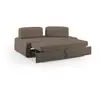 Image de Canapé avec pouf amovible 160 cm brun