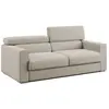 Image de Canapé avec pouf amovible 158 cm crème