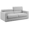 Image de Canapé avec pouf amovible 188 cm gris